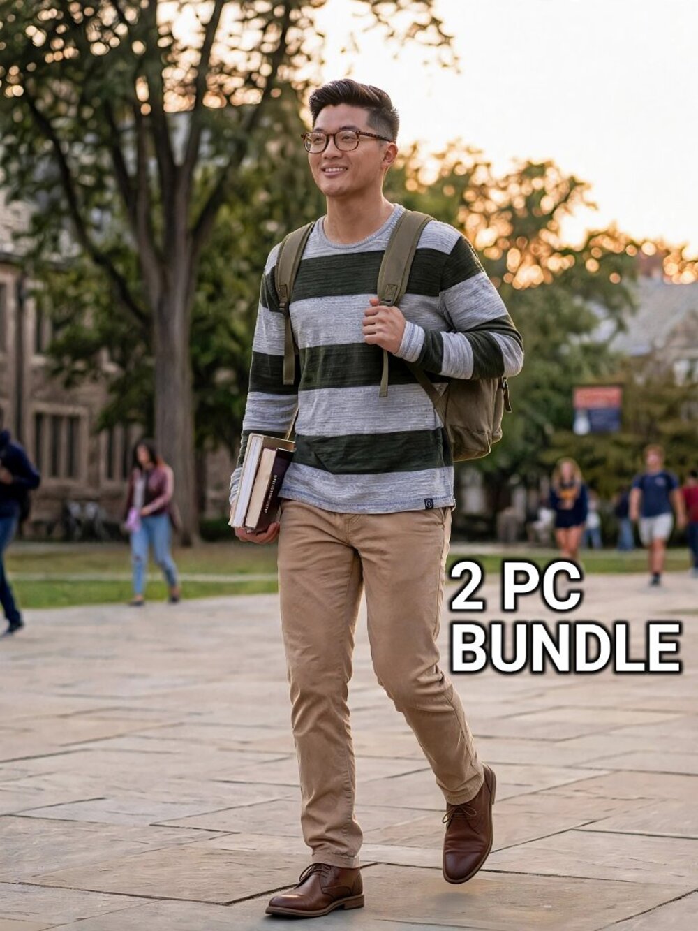 MEN'S American Eagle Outfitters SHIRT + TAN JEANS... BUNDLE WITH (2 ITEMS)
